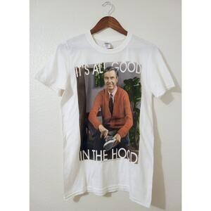 Mr Rogers It's All Good in the Hood T Shirt Mens TV Show Fred Rogers SZ S